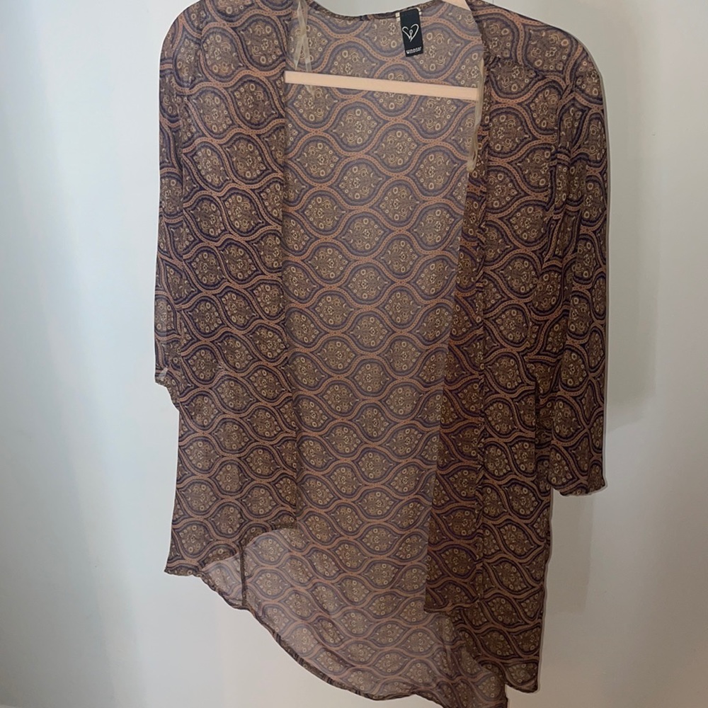 Brown Paisley Kimono